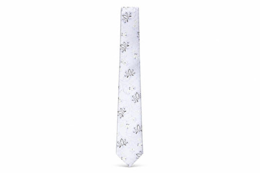 Bäumler Baumer Mens Purple Floral Polyester Pointed Tie One Size