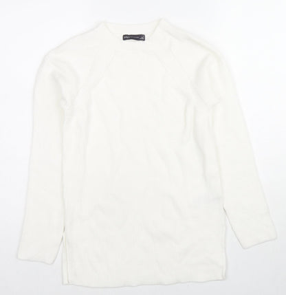 Womens UK Size S Marks and Spencer White Pullover Jumper