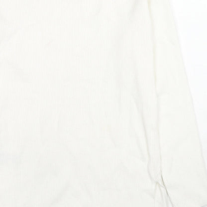 Womens UK Size S Marks and Spencer White Pullover Jumper