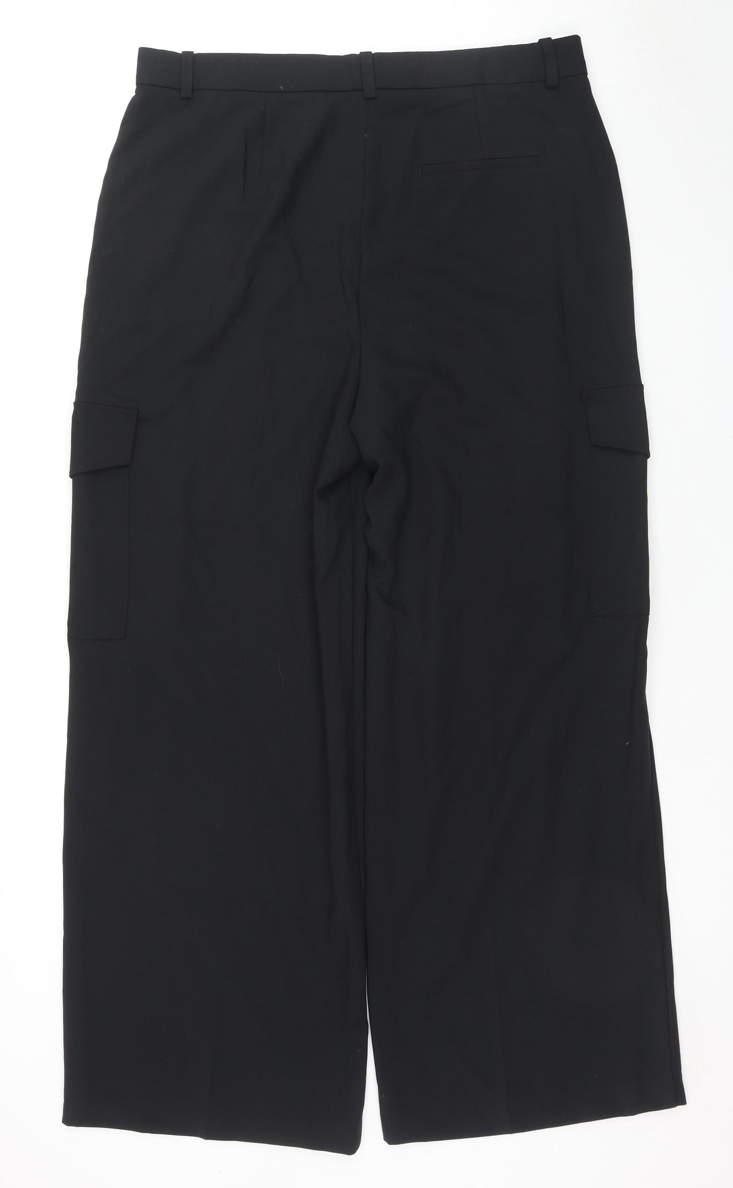 Womens UK Size 18 Marks and Spencer Regular Fit Cargo Black Trousers