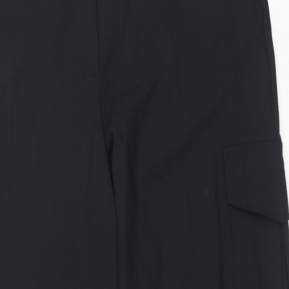 Womens UK Size 18 Marks and Spencer Regular Fit Cargo Black Trousers