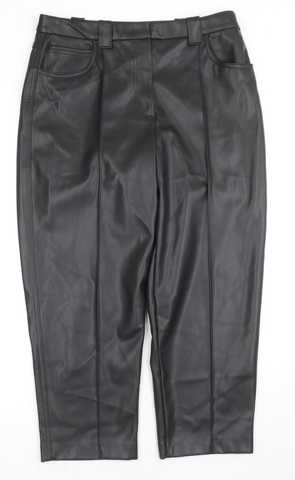 Womens UK Size 14 Marks and Spencer Regular Fit  Black Trousers