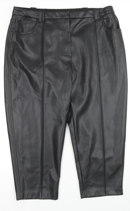 Womens UK Size 20 Marks and Spencer Regular Fit  Black Trousers
