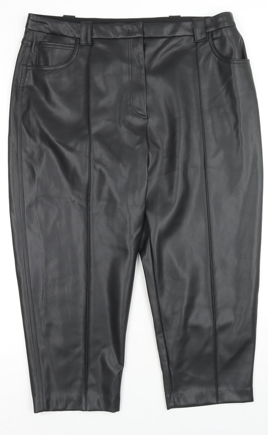 Womens UK Size 20 Marks and Spencer Regular Fit  Black Trousers