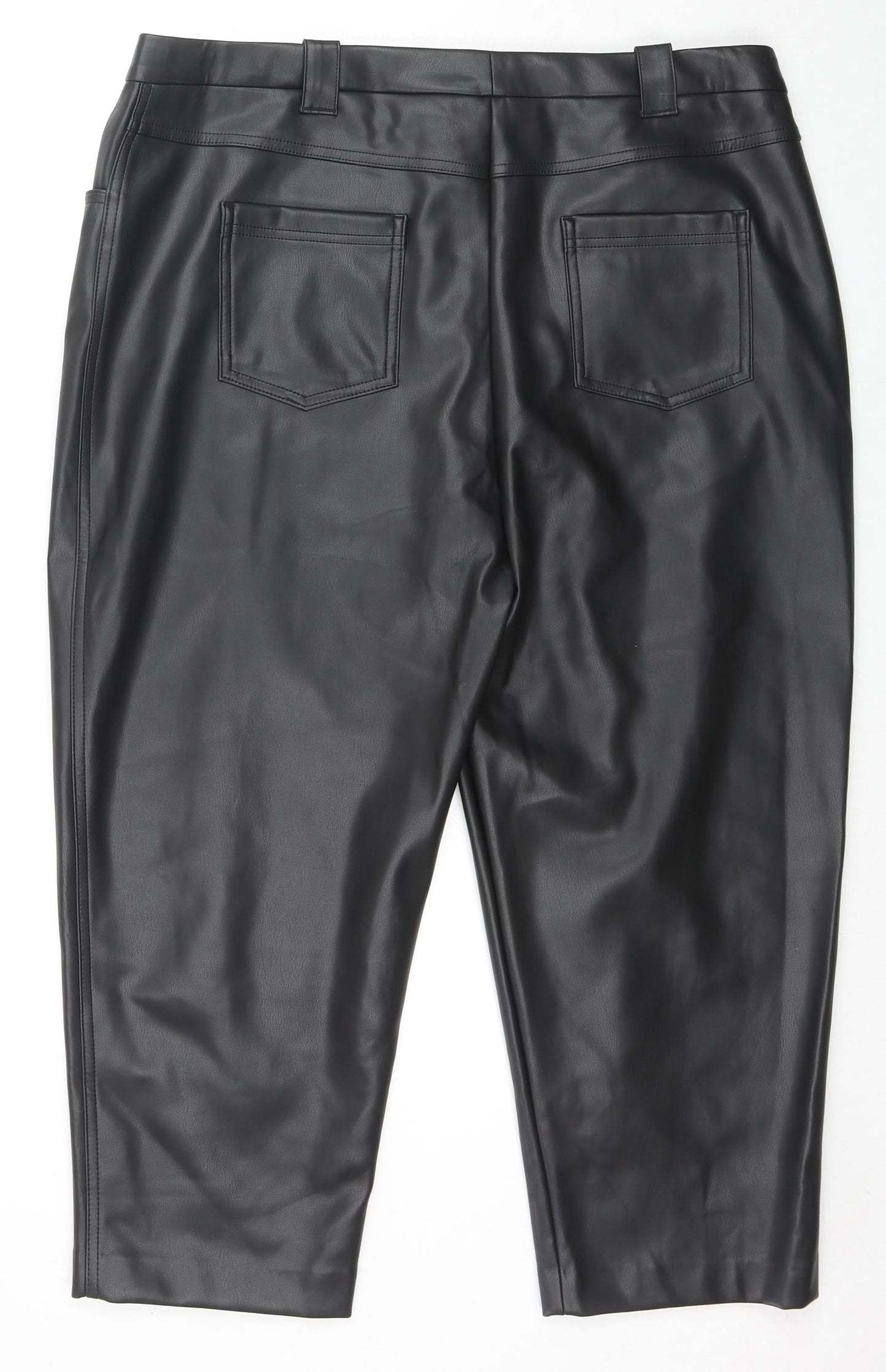 Womens UK Size 20 Marks and Spencer Regular Fit  Black Trousers