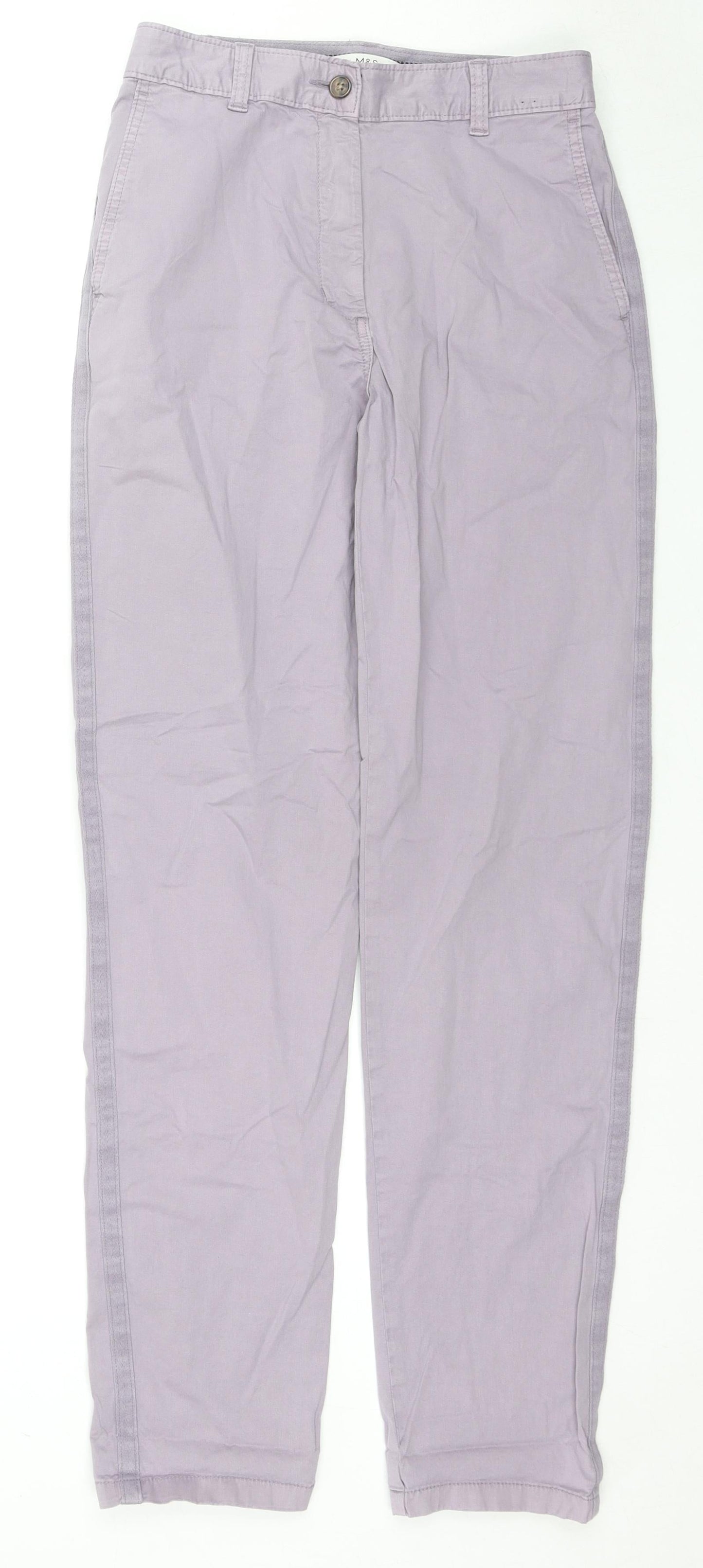 Womens UK Size 6 Marks and Spencer Regular Fit  Purple Trousers