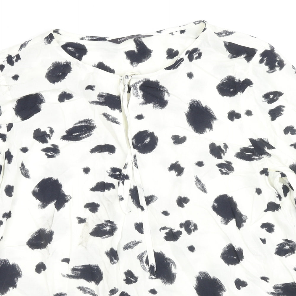 Womens UK Size 14 Marks and Spencer White Basic Blouse