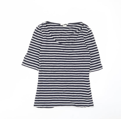 Womens UK Size S H&M Blue Basic T-Shirt
