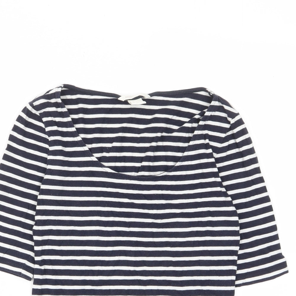 Womens UK Size S H&M Blue Basic T-Shirt
