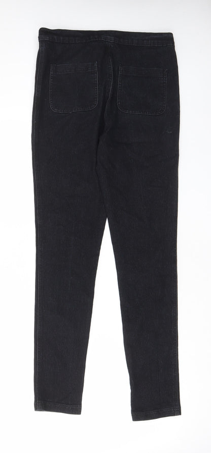 Womens UK Size 14 The Rockin Rev Regular Fit Skinny Black Jeans