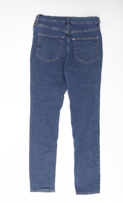 H&M Girls Blue Cotton Skinny Jeans Size 13-14 Years L27 in Regular Zip - Pockets, Belt Loops