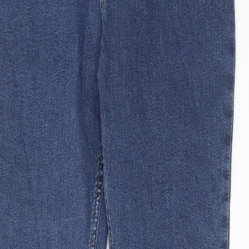 H&M Girls Blue Cotton Skinny Jeans Size 13-14 Years L27 in Regular Zip - Pockets, Belt Loops