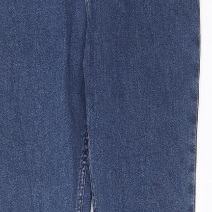 H&M Girls Blue Cotton Skinny Jeans Size 13-14 Years L27 in Regular Zip - Pockets, Belt Loops