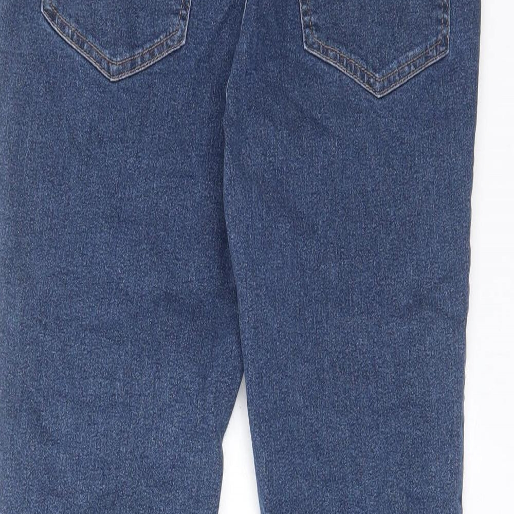 H&M Girls Blue Cotton Skinny Jeans Size 13-14 Years L27 in Regular Zip - Pockets, Belt Loops