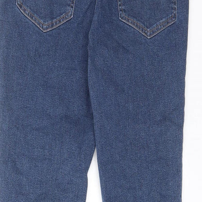 H&M Girls Blue Cotton Skinny Jeans Size 13-14 Years L27 in Regular Zip - Pockets, Belt Loops