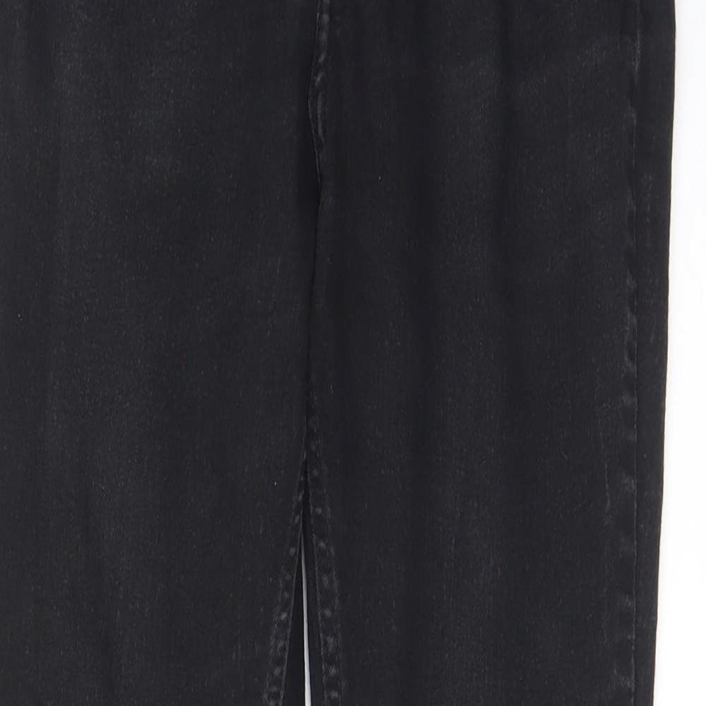 H&M Girls Black Cotton Skinny Jeans Size 13-14 Years L27 in Regular Zip - Pockets, Belt Loops