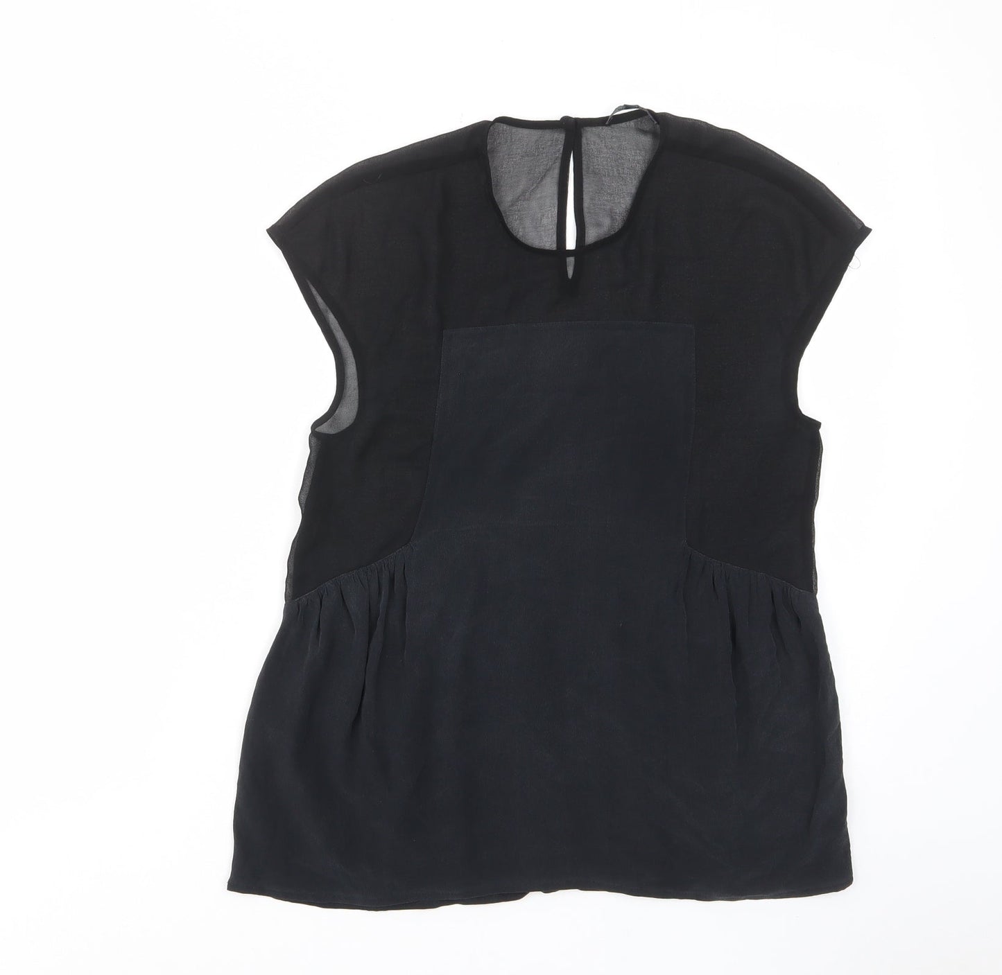 Womens UK Size XS Madewell Black Basic T-Shirt