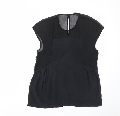 Womens UK Size XS Madewell Black Basic T-Shirt
