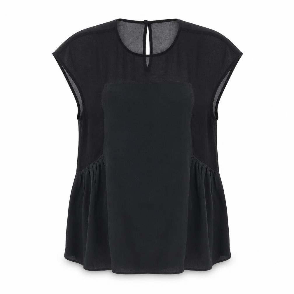 Womens UK Size XS Madewell Black Basic T-Shirt