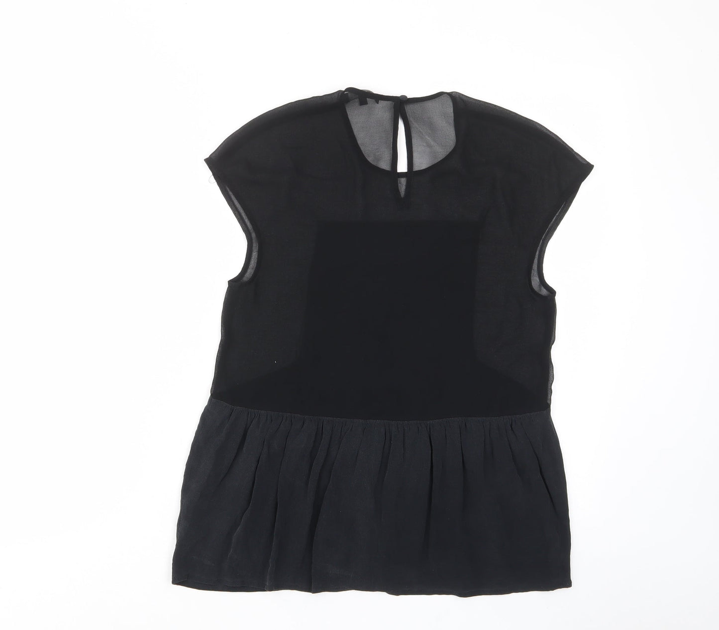 Womens UK Size XS Madewell Black Basic T-Shirt