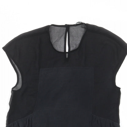 Womens UK Size XS Madewell Black Basic T-Shirt