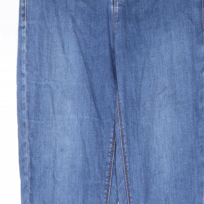 Oasis Womens Blue Cotton Skinny Jeans Size 10 L30 in Regular Zip - Stretch