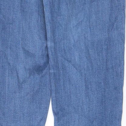 Oasis Womens Blue Cotton Skinny Jeans Size 10 L30 in Regular Zip - Stretch