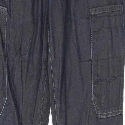 Burton Mens Blue Cotton Straight Jeans Size 36 in L31 in Regular Zip - Pockets, Belt Loops, Buckle, Zips