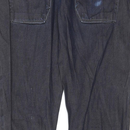 Burton Mens Blue Cotton Straight Jeans Size 36 in L31 in Regular Zip - Pockets, Belt Loops, Buckle, Zips