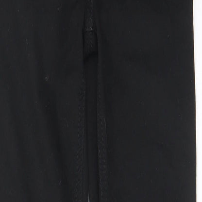 NEXT Girls Black Cotton Skinny Jeans Size 10 Years Regular Zip