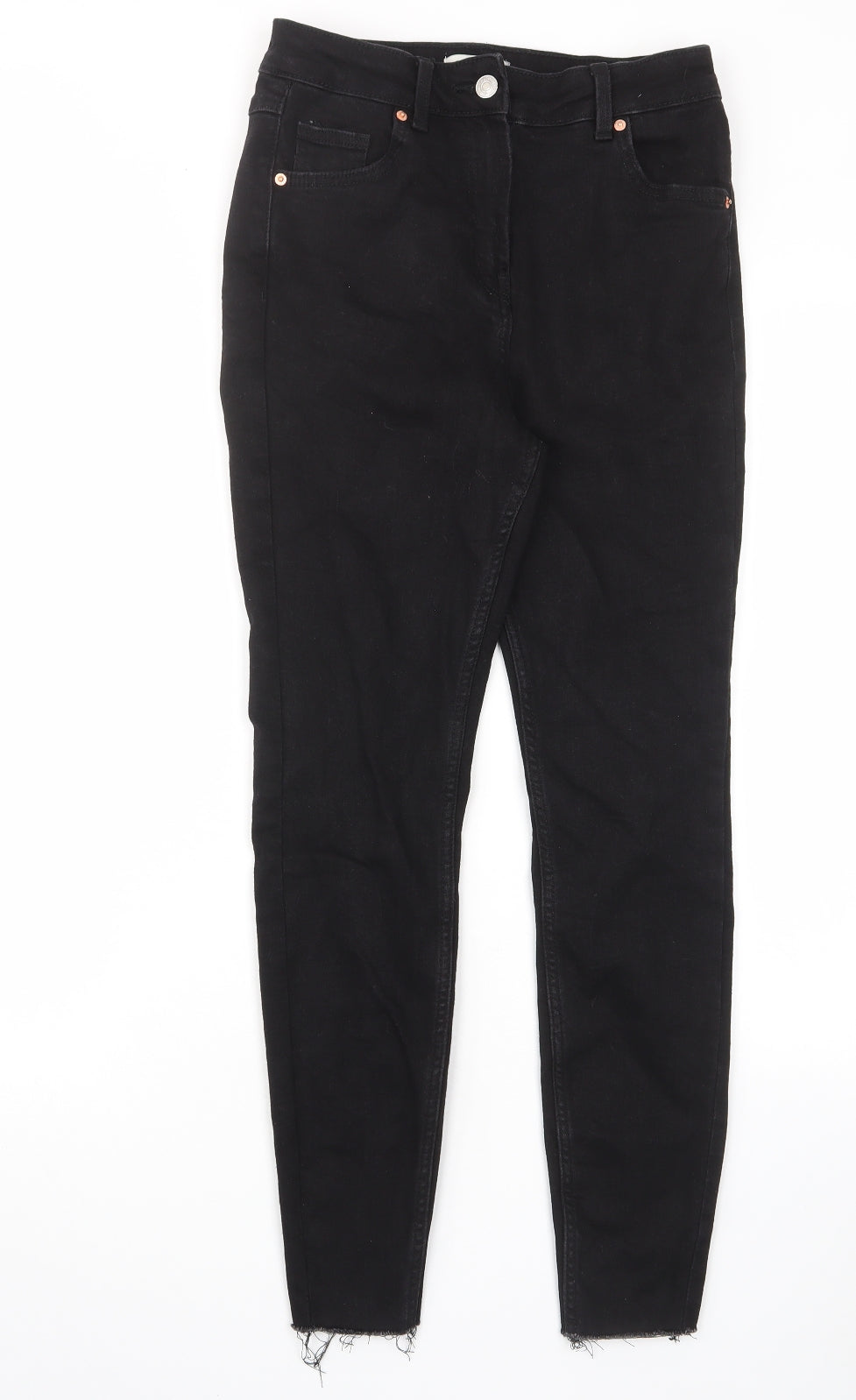 Womens UK Size 12 Papaya Regular Fit Skinny Black Jeans