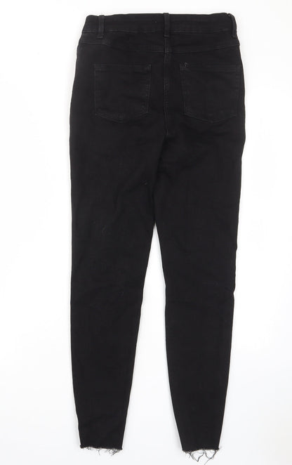 Womens UK Size 12 Papaya Regular Fit Skinny Black Jeans