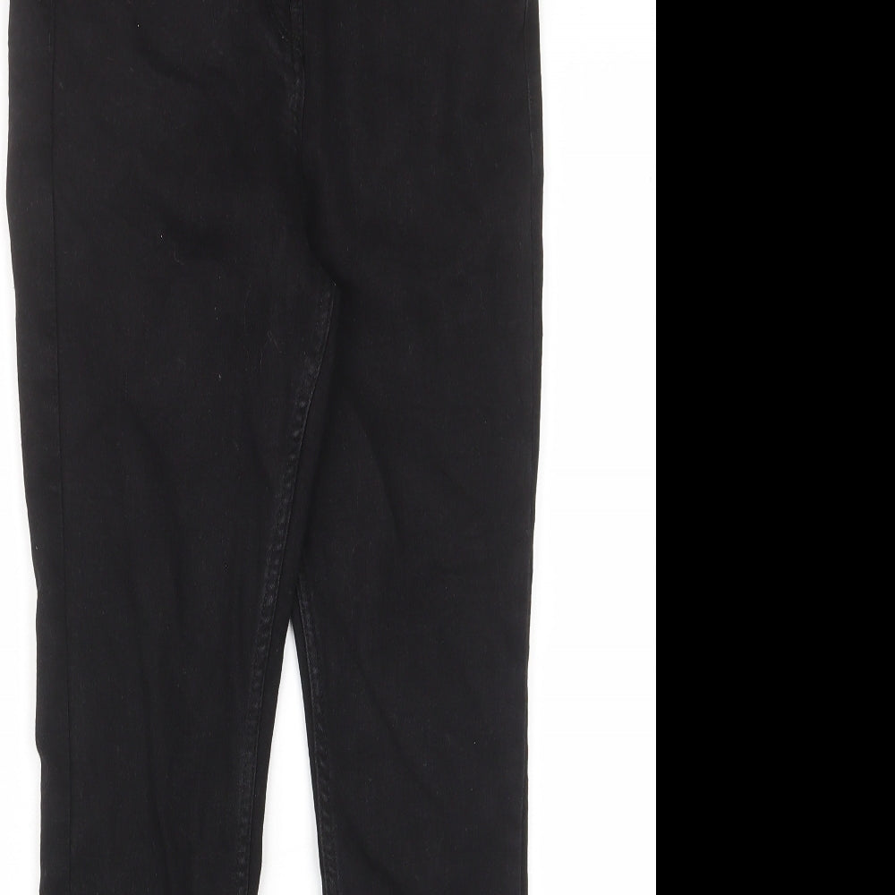 Womens UK Size 12 Papaya Regular Fit Skinny Black Jeans