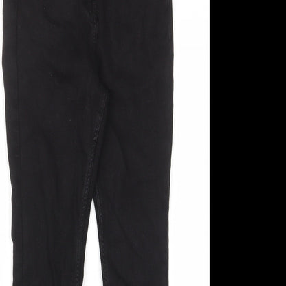 Womens UK Size 12 Papaya Regular Fit Skinny Black Jeans