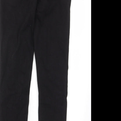 Womens UK Size 12 Papaya Regular Fit Skinny Black Jeans