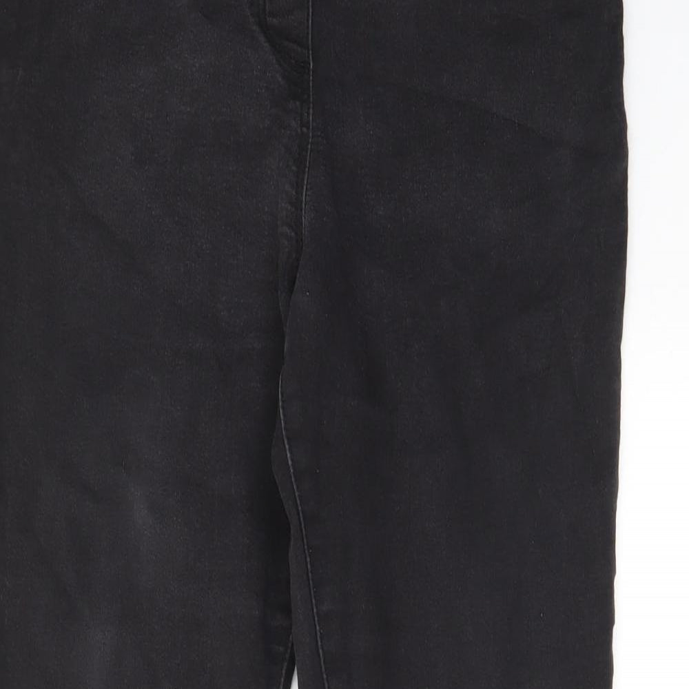 M&Co Womens Grey Cotton Skinny Jeans Size 14 L28 in Regular