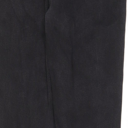 M&Co Womens Grey Cotton Skinny Jeans Size 14 L28 in Regular