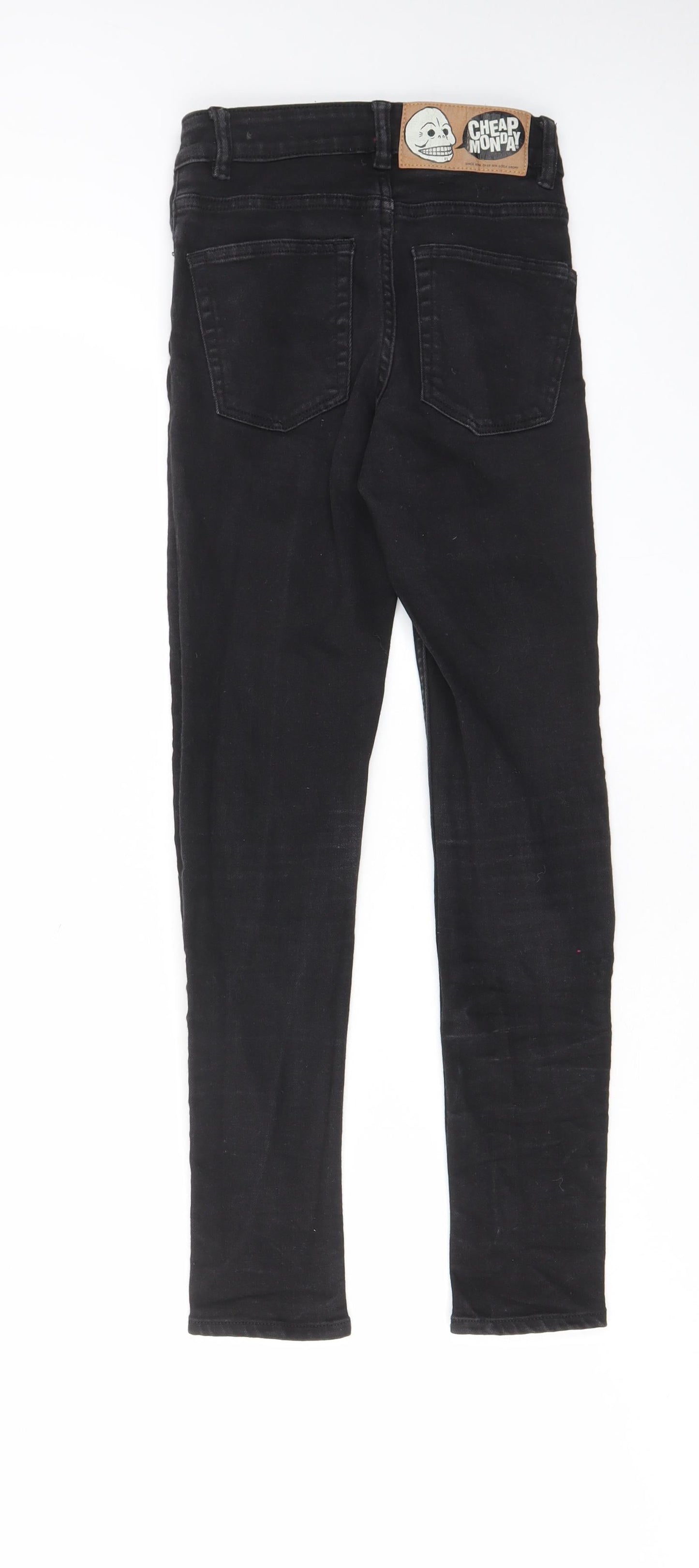 Cheap Monday Womens Black Cotton Skinny Jeans Size 25 in L30 in Regular Zip - Pockets, Belt Loops