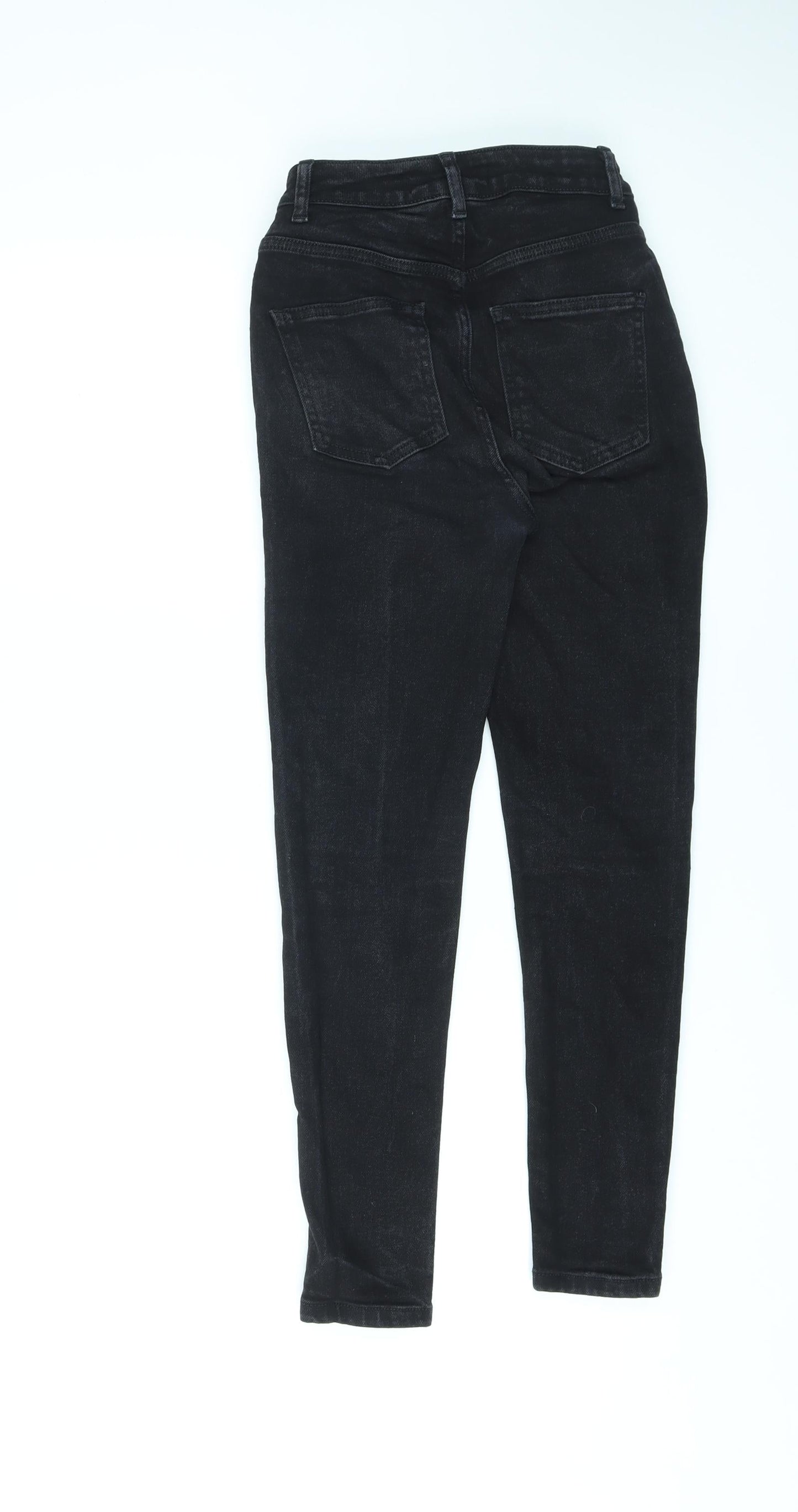 RGNC X NU-IN Womens Black Cotton Skinny Jeans Size 26 L30 in Regular Zip