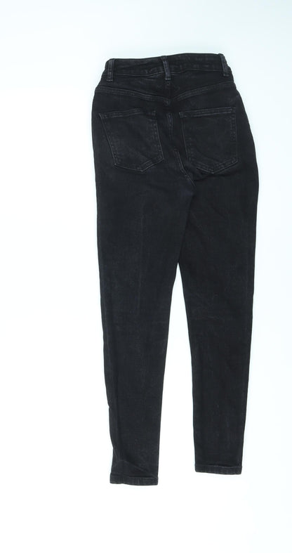 RGNC X NU-IN Womens Black Cotton Skinny Jeans Size 26 L30 in Regular Zip