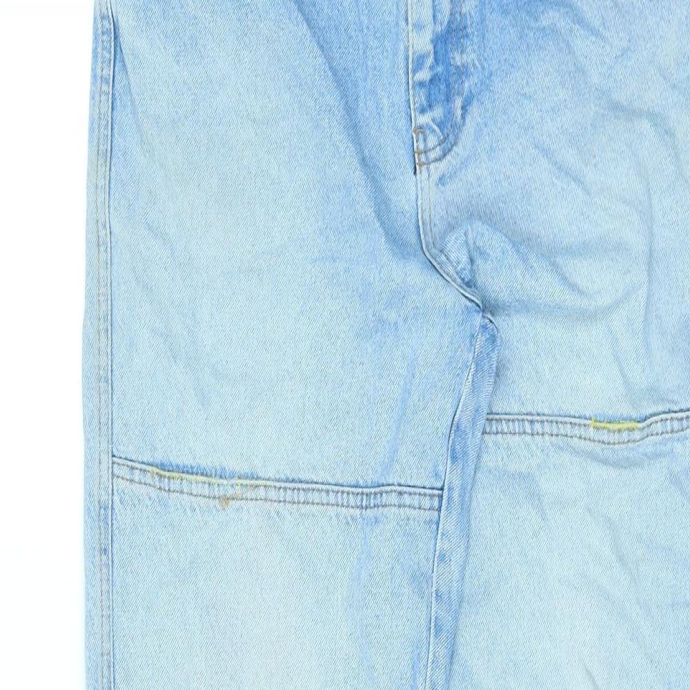 BDG Womens Blue Cotton Straight Jeans Size 32 in L30 in Regular Zip