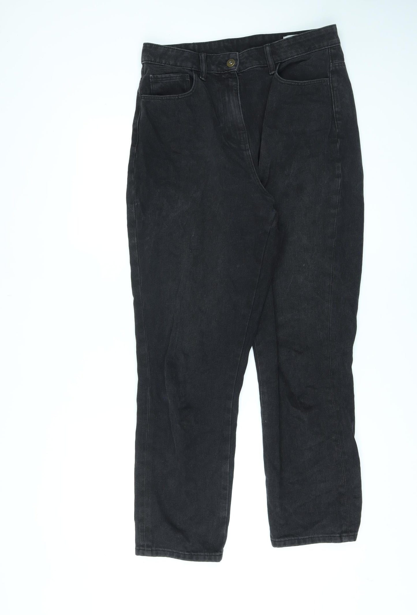 COLLUSION Womens Black Cotton Straight Jeans Size 30 in L32 in Regular Zip