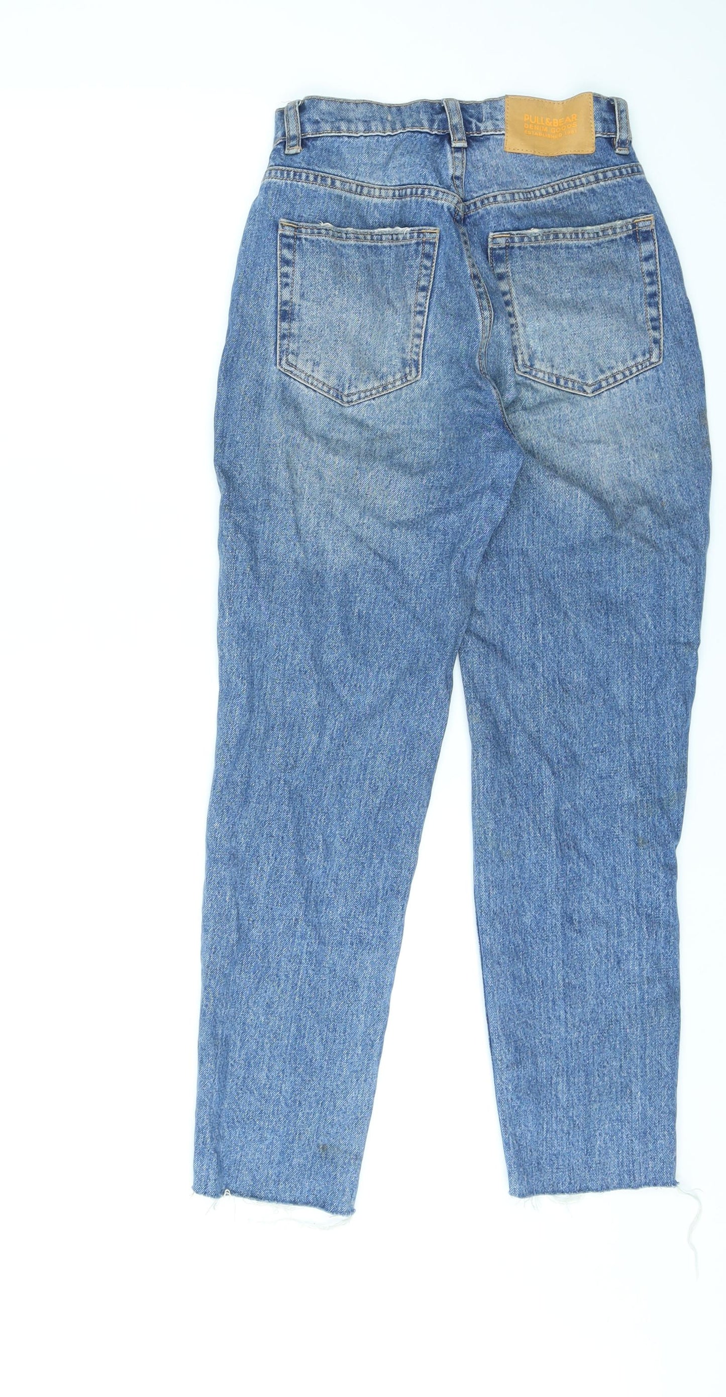 Pull&Bear Womens Blue Cotton Skinny Jeans Size 4 L26 in Regular Zip