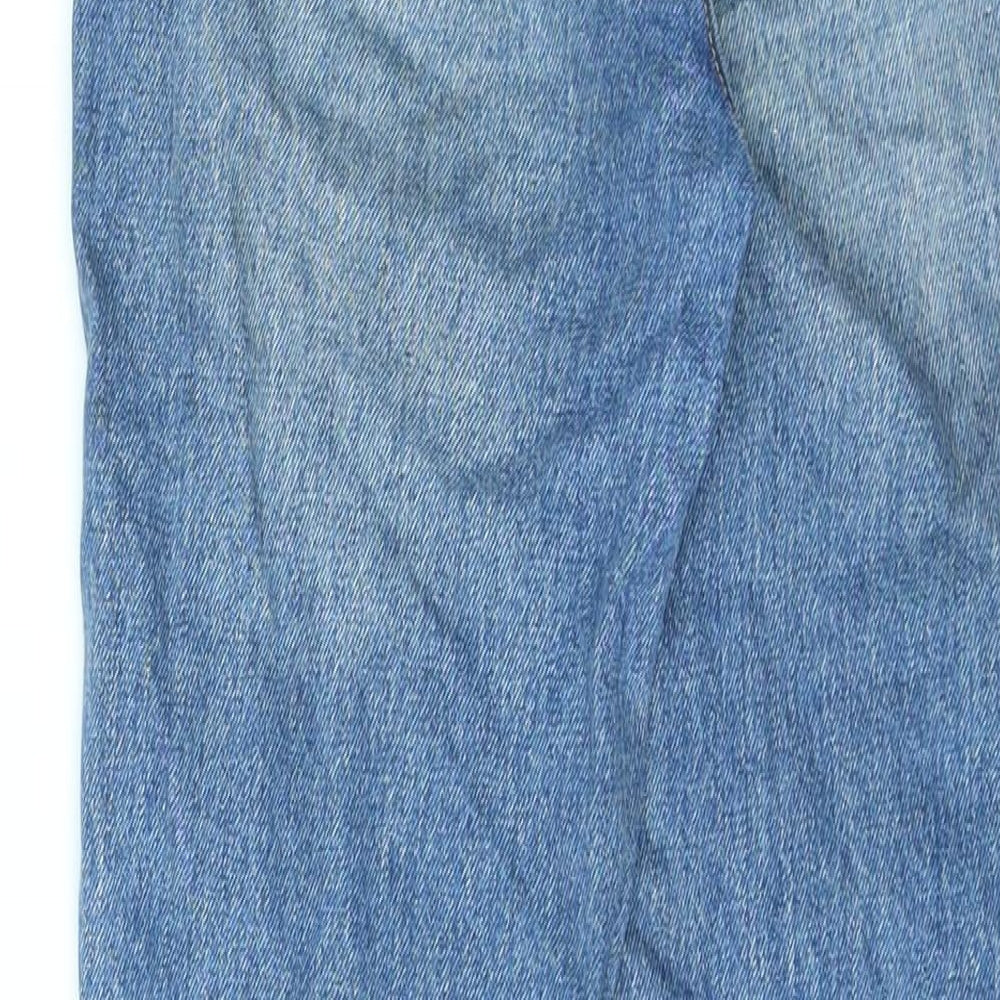Pull&Bear Womens Blue Cotton Skinny Jeans Size 4 L26 in Regular Zip