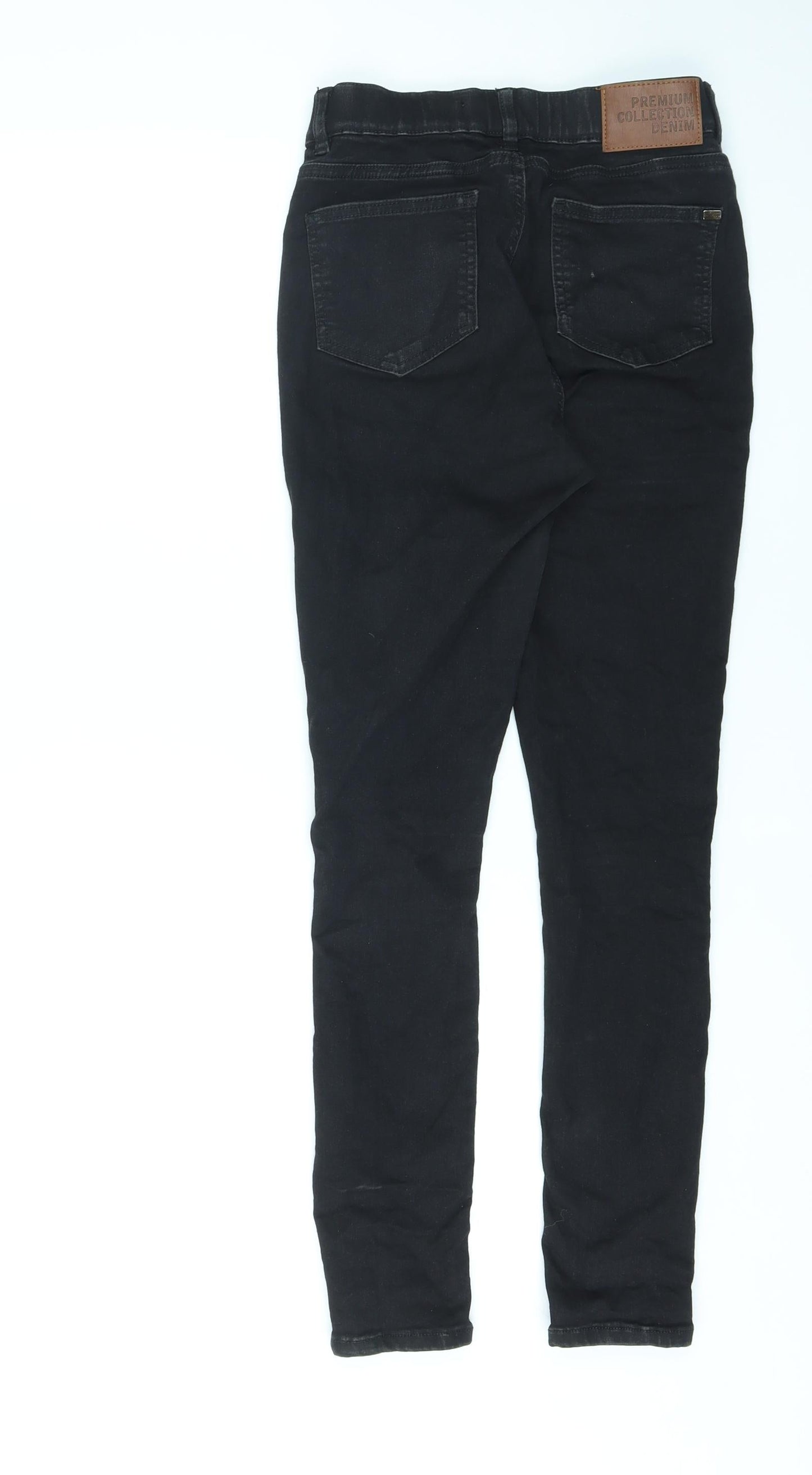 George Womens Black Cotton Skinny Jeans Size 10 L27 in Regular Zip