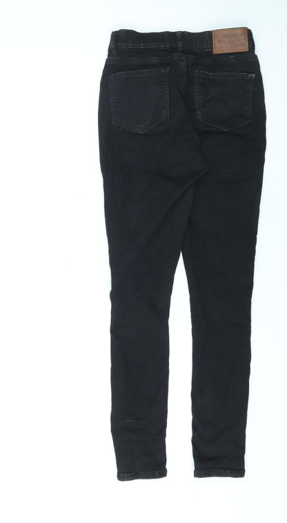 George Womens Black Cotton Skinny Jeans Size 10 L27 in Regular Zip