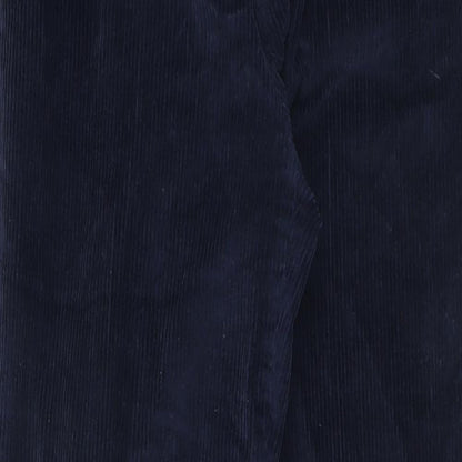 Skopes Mens Blue Cotton Trousers Size 34 in L27 in Regular Zip