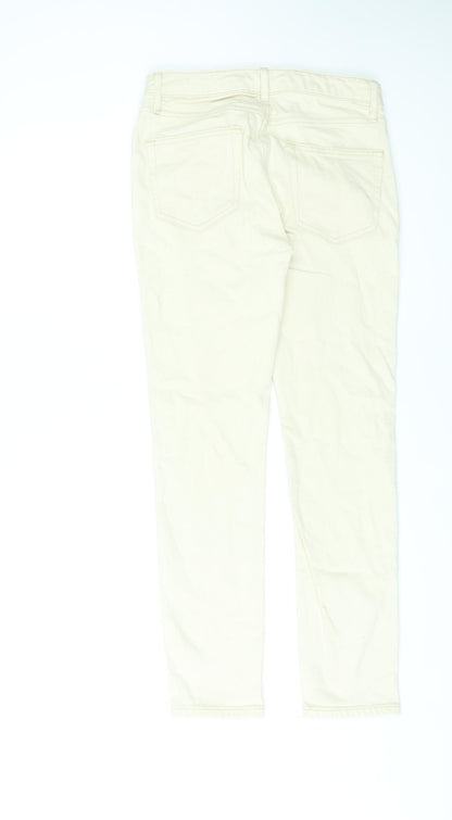 Mens UK Size 28 in Topman Regular Fit Straight Ivory Jeans