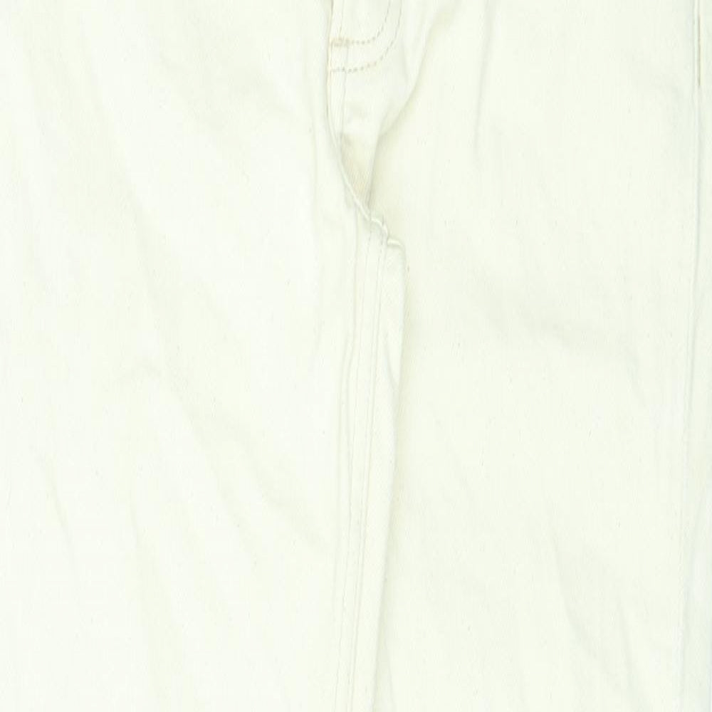 Mens UK Size 28 in Topman Regular Fit Straight Ivory Jeans