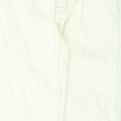 Mens UK Size 28 in Topman Regular Fit Straight Ivory Jeans